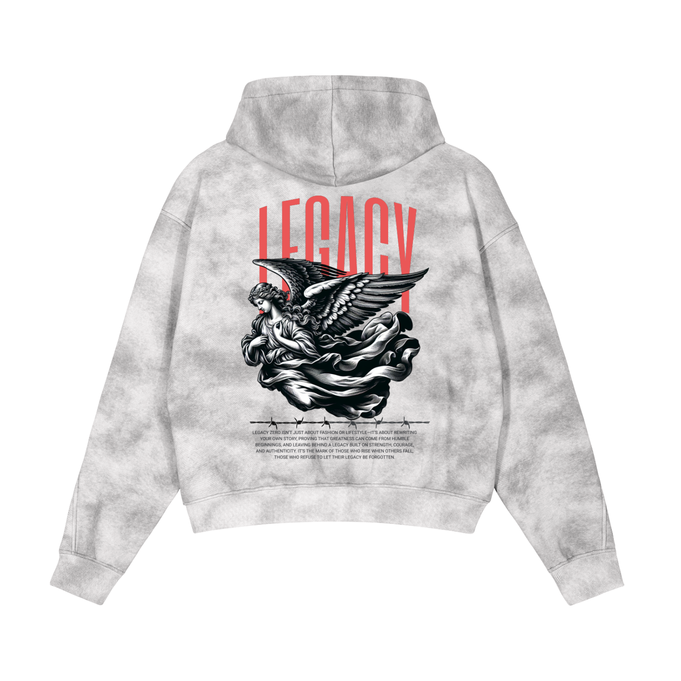 Dirty Washed Zip-Up Fleece Hoodie